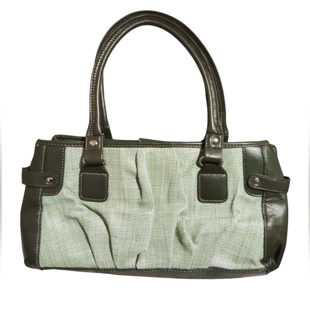 Cato Purse Tote Bag Dark Green And Light Green